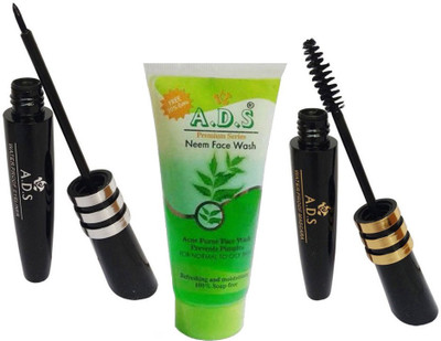 

ADS Eyeliner, Mascara, Neem Face Wash(Set of 3)