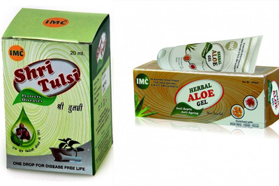 

IMC Combo of Aloe Gel And Tulsi Drops(Set of 2)
