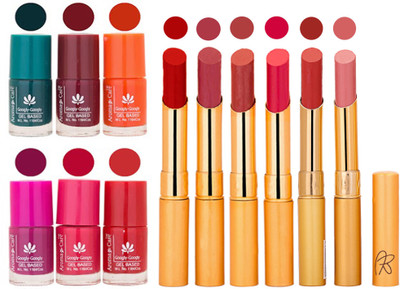 

Aroma Care Famous Combo of Nail Polish with Rythm Long Lasting Lipstick Sets 183201819(Set of 12)