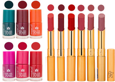 

Aroma Care Famous Combo of Nail Polish with Rythm Long Lasting Lipstick Sets 183201788(Set of 12)