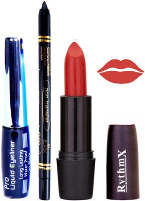 

Rythmx Catch Me Red Lipstick Eyeliner Kajal Combo Kit 78097(Set of 3)