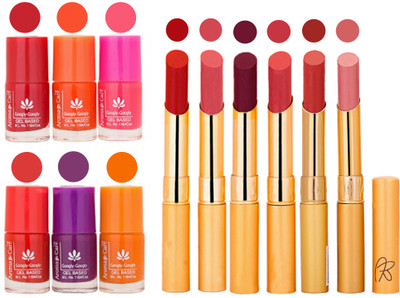 

Aroma Care Nail Polish Set and Rythm Lipstick Sets ( Modern Shades) 1803201765(Set of 12)