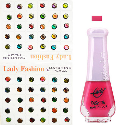Lady Fashion Nail Polish And Bindi 0803201765(Set of 2)