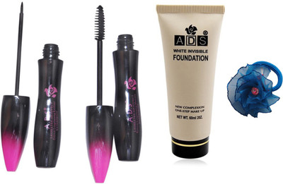 

ADS Waterproof Eyeliner / Mascara / White Invisible Foundation / Band(Set of 4)
