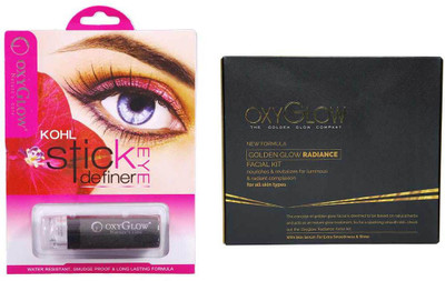 

Oxyglow Kohl Stick Eye Definer & Golden Glow Radiance Facial Kit(Set of 2)