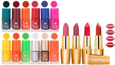 

Aroma Care All About Nail 12 Piece Color Nail Lacquer Combo Set + 4 Rythm Creamy Matte Lipstick Combo 120(Set of 16)