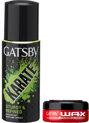 

Gatsby hair wax power and spikes with Gatsby Deodorant Karate(Set of 2)