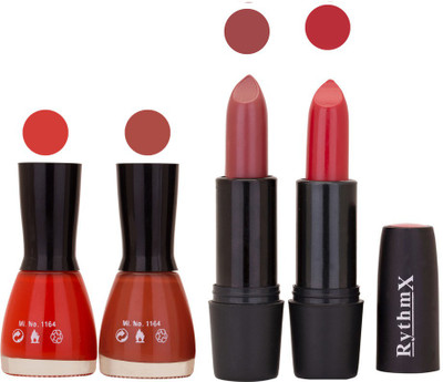 

Rythmx FB NAIL POLISHES BLACK LIPSTICKS IMPORTANT COMBO 56(Set of 4)