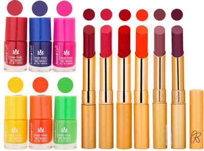 

Aroma Care Makeup Women Nail Polish and Exclusive Long Lasting Lipstick Set 36(Set of 12)