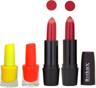 

Rythmx ST RYTH BLK LIPSTICKS AND NAIL POLISH IMPORTANT COMBO 046(Set of 4)
