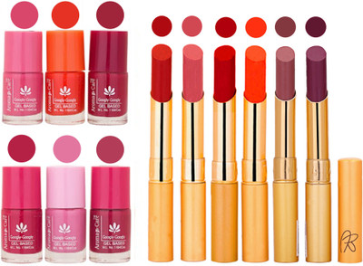 Aroma Care Quick Dry Nail Polish and Rythm Lipstick Combo 1803201936(Set of 12)