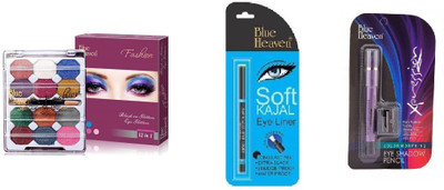 

Blue Heaven eye shadow ,kajal,shadow pencil purple(Set of 3)
