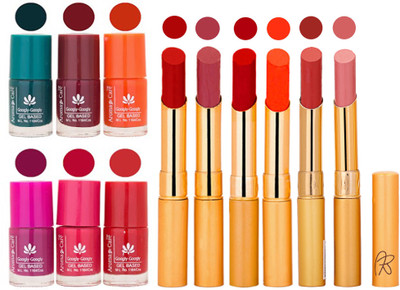 

Aroma Care Famous Combo of Nail Polish with Rythm Long Lasting Lipstick Sets 183201823(Set of 12)