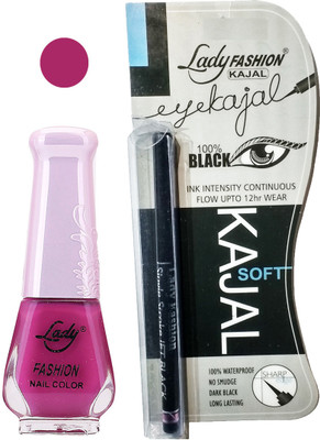 

Lady Fashion Nail Polish and Kajal Combo 2010201603(Set of 2)