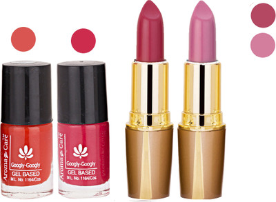 

Aroma Care Orange Nail Polish + Purple Lipstick Combo 29072016104(Set of)