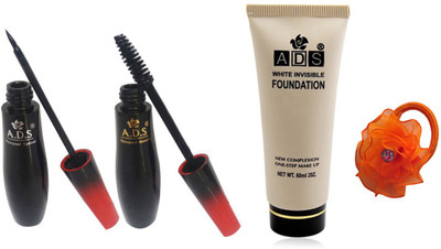

ADS Waterproof Eyeliner / Mascara / White Invisible Foundation / Band(Set of 4)