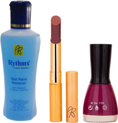 

Rythmx RythmX Brown Lipstick +Nail Polish Combo 2206201631(Set of 3)
