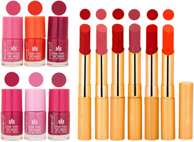 

Aroma Care Quick Dry Nail Polish and Rythm Lipstick Combo 1803201920(Set of 12)