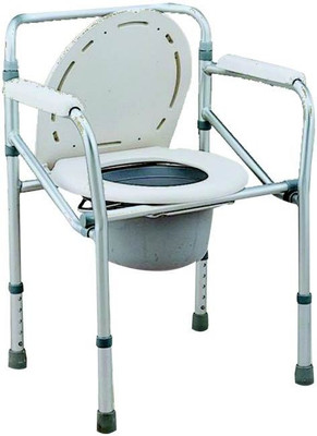 

Y care Commode Chair(Steel, White, Grey)