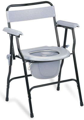 

Health Track folding Commode Chair(Black, Grey)
