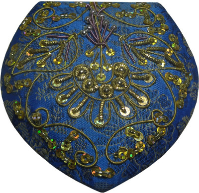 

Avinash Handicrafts Compact Mirror 3.5 inch in Zari work (Blue)