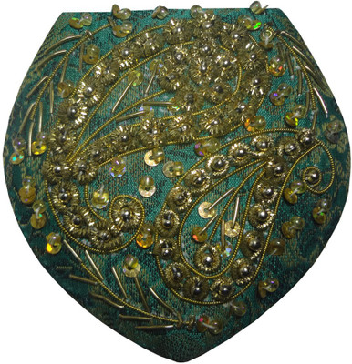 

Avinash Handicrafts Compact Mirror 3.5 inch in Zari work (Green)
