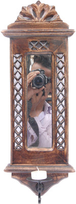 

Artist Haat Wooden Handicraft Jharoka Wall décor cum mirror cum candle stand