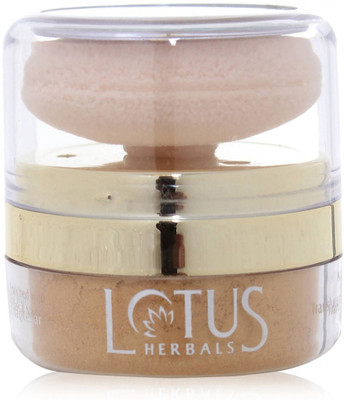 LOTUS MAKE - UP Naturalblend Translucent Loose Powder with Auto-Puff SPF-15 (Sunset Beach -820) Compact(Sunset Beach, 10 g)