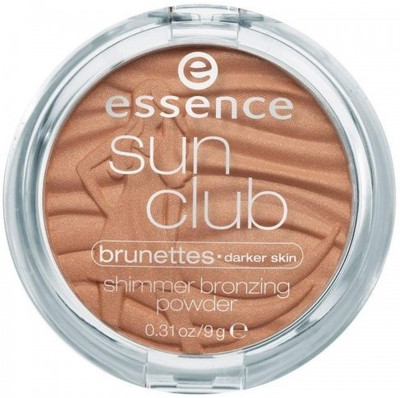 

Essence Sun Club Shimmer Bronzing Powder Brunettes-Darker Skin Suntanned 20-73551 Compact(Beige)