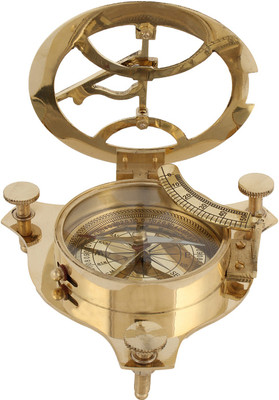 

Artshai 4 Inch Brass Sundial Compass(Gold)