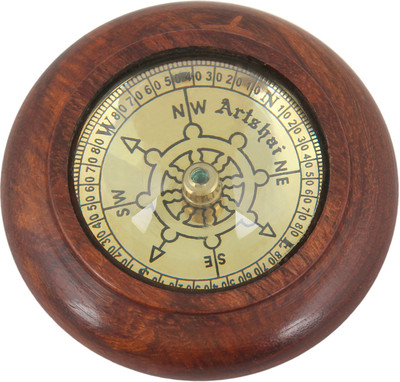 

Artshai 3 inch sheesham Compass(Brown)