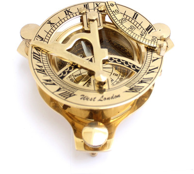 R.R. NAUTICALS 3"Nautical West London Sundial Compass Compass(Gold)