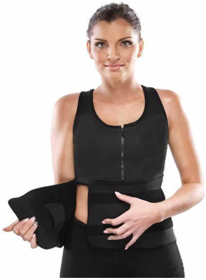 

Comfort Layer ™ Neo Sweat Hot Slimming Neoprene Body Shapers For Exercise Gym Weight Loss Sauna Women Compression(Black Sleeveless