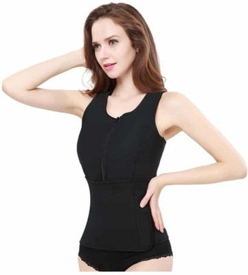 

Comfort Layer ™ Waisted Fitness Sweat Women Compression(Black Sleeveless
