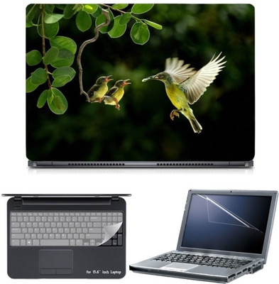 

Skin Yard Hummingbird with chicks Laptop Skin with Screen Protector & Keyboard Skin -15.6 Inch Combo Set