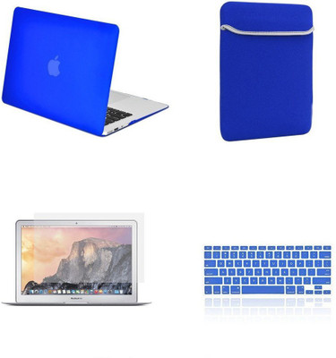 

LUKE For MACBOOK AIR 13.3 inch Hard Case Soft Sleeve Bag, Silicone Keyboard Cover, LCD HD Clear Screen Protector +12pcs Dust plug (Model: A1369 and A1466) Combo Set