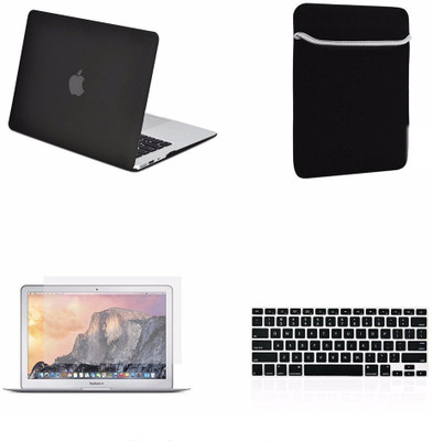 

LUKE For MACBOOK AIR 13.3 inch Hard Case with Sleeve , Silicone Keyboard Cover, LCD HD Clear Screen Protector +12pcs Dust plug FREE + Touchpad Protector Free Combo Set