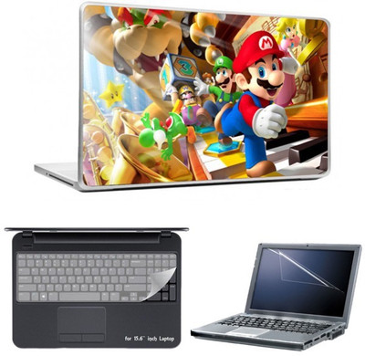 

Skin Yard Super Mario Brothers Laptop Skin With Laptop Screen Guard And Laptop Key Guard -15.6 Inch Combo Set