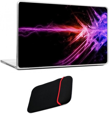 

Skin Yard Modern Abstract Art Painting Laptop Skin/Decals with Reversible Laptop Sleeve - 15.6 Inch Combo Set