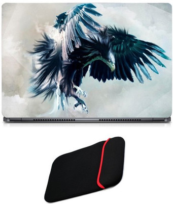 

Skin Yard Digital Eagle Laptop Skin/Decal with Reversible Laptop Sleeve - 15.6 Inch Combo Set