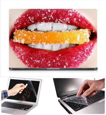 

Skin Yard Candy Lips Laptop Skin Decal with Keyguard & Screen Protector -15.6 Inch Combo Set