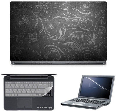 

Skin Yard Black & White Matte Abstract Laptop Skin with Screen Protector & Keyboard Skin -15.6 Inch Combo Set