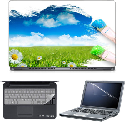 

Skin Yard 3in1 Combo- Nature Paint Laptop Skin with Screen Protector & Keyguard -15.6 Inch Combo Set