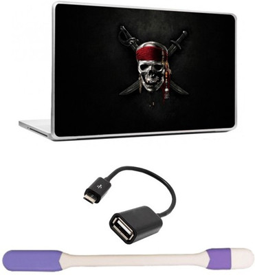 

Skin Yard Pirates Ghost Symbol Laptop Skin with USB LED Light & OTG Cable - 15.6 Inch Combo Set