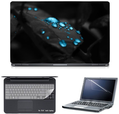 

Skin Yard Excellent Blue Water Drops Photography Laptop Skin with Screen Protector & Keyboard Skin -15.6 Inch Combo Set