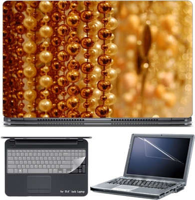 

Skin Yard Golden Pearl Curtain Laptop Skin with Screen Protector & Keyboard Skin -15.6 Inch Combo Set