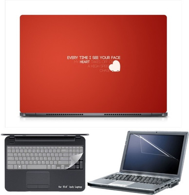 

Skin Yard Sparkle Love quotes - Everytme See Your Face Laptop Skin with Screen Protector & Keyboard Skin -15.6 Inch Combo Set