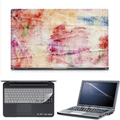 

Skin Yard Volour Texture Facebook Cover Laptop Skin Decal with Keyguard & Screen Protector -15.6 Inch Combo Set