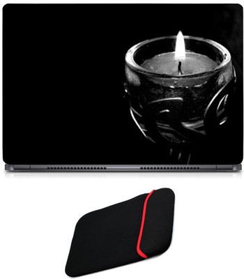 

Skin Yard Candle Laptop Skin/Decal with Reversible Laptop Sleeve - 14.1 Inch Combo Set