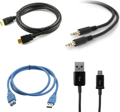 

Psycho Art 4in1 HDMI + AUX + USB EXTN. + USB Cable Combo Set Combo Set